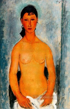 Elvira desnuda de pie 1918 Amedeo Modigliani Pinturas al óleo